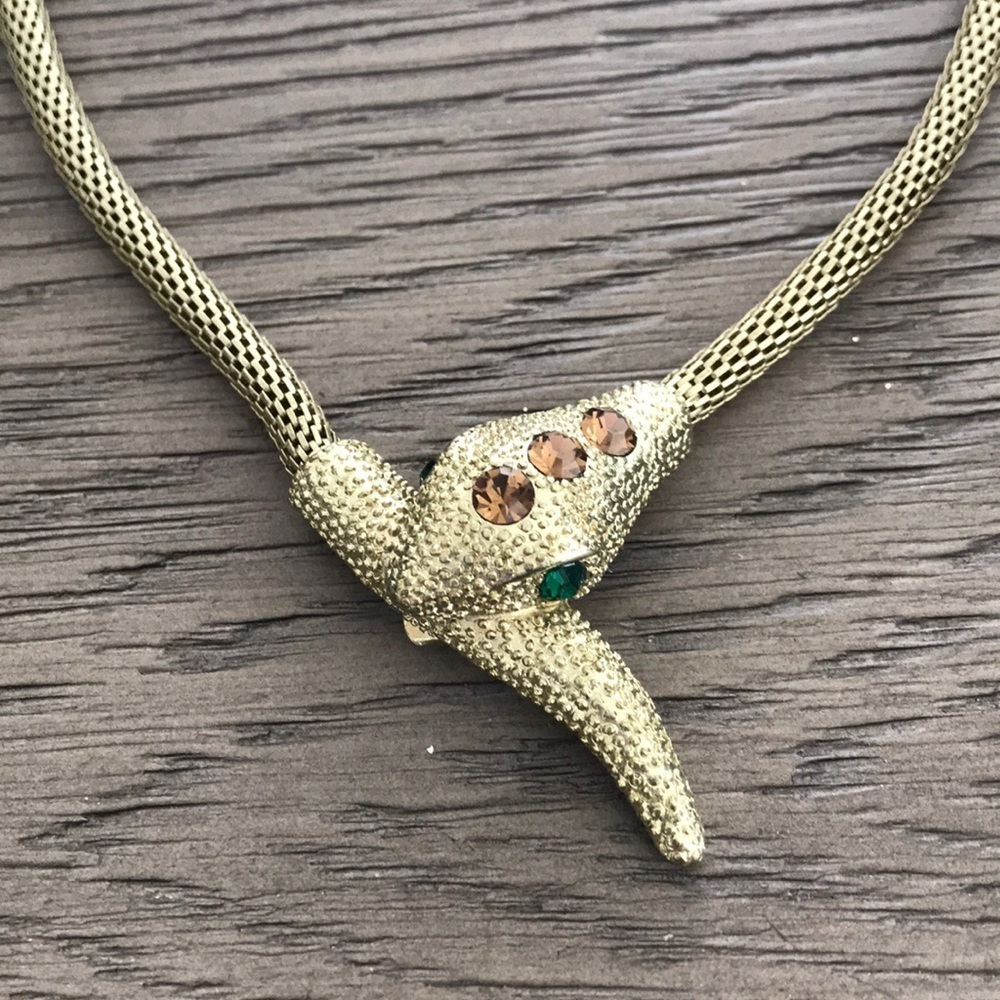 Gold snake necklace